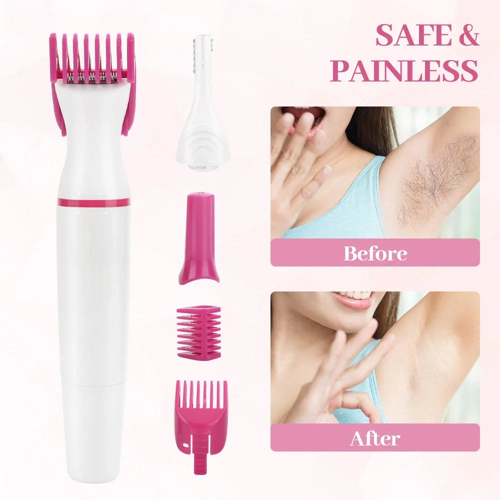 Multifunction 5 In 1 Electric Epilator For Women Hair Remover Shaver Razor For Eyebrow Underarm Bikini Leg Depilador Feminino