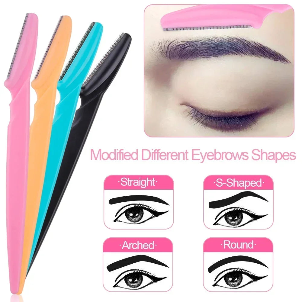 3/4/10Pcs Eyebrow Trimmer Blade Shaver Portable Face Razor Eye Brow Epilation Hair Removal Cutters Safety Razor Woman Makeup