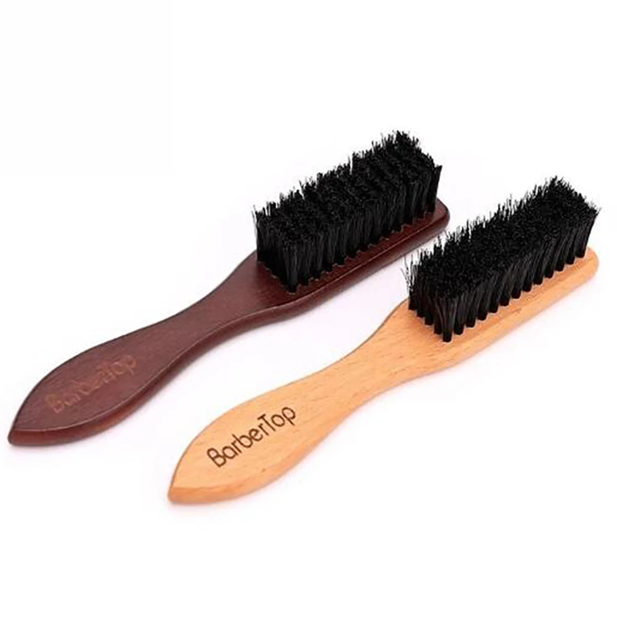 Barbershop Wooden Handle Boar Bristle Beard Brush Soft Hair Cleaning Brush Broken Hair Remove Comb Salon Men Beard Shaving Tools