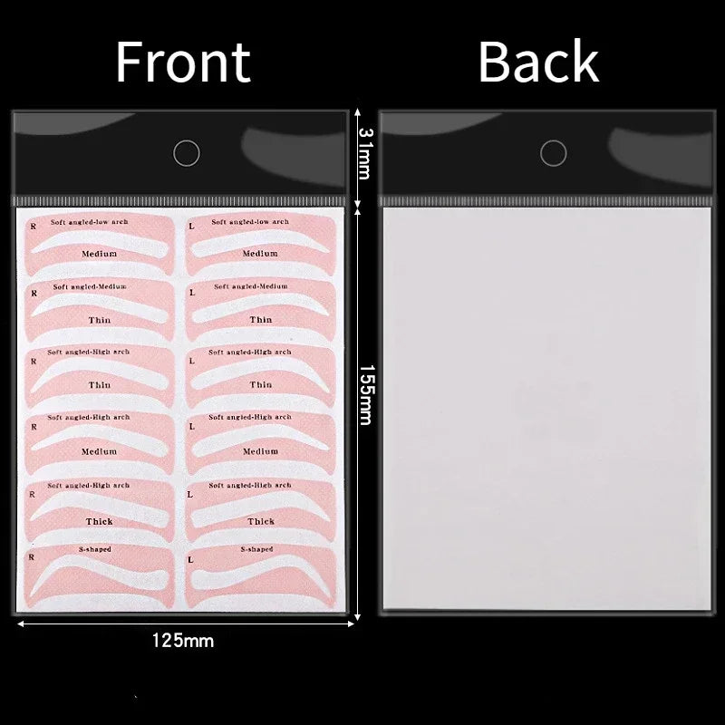 3 Styles Reusable Eyebrow Shaper Brow Stamp Template Eyebrows Shape Set Eyebrow Stencil Eye Brow women Make up Tools Accessories