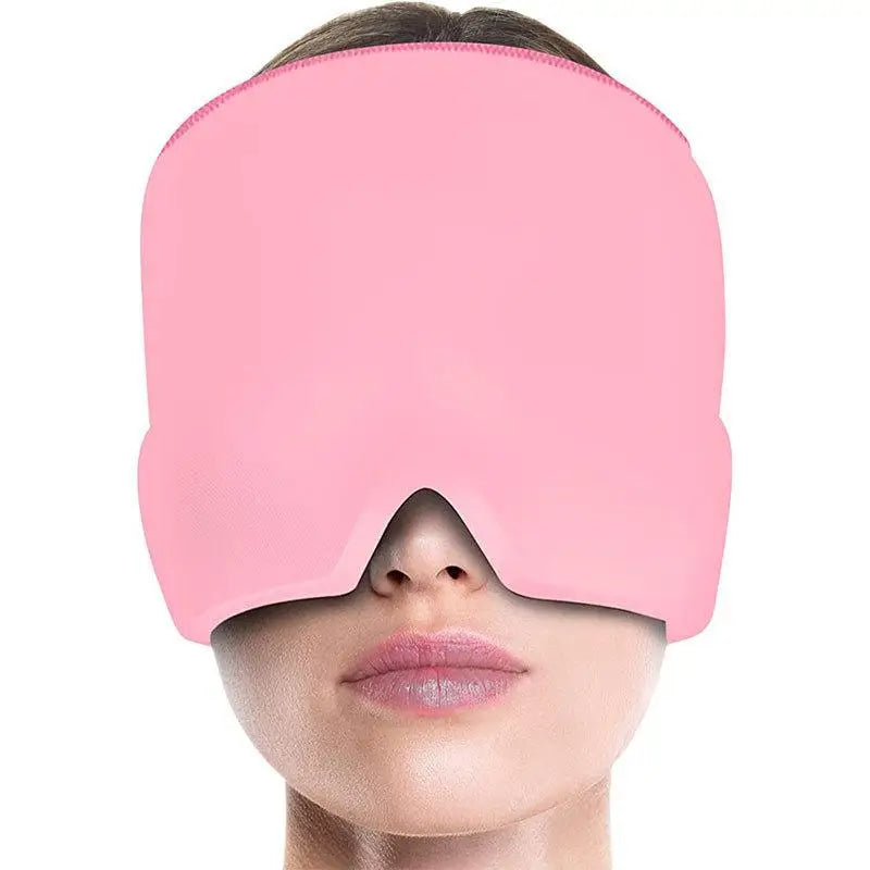 Migraine Relief Hat Headache Hat Gel Hot Cold Therapy Ice Cap for Relieve Pain Ice Hat Eye Mask Stress Pressure Helps with Sleep