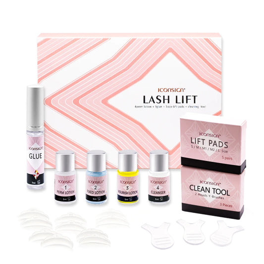 Lash Lift and Kit Eyelash Perm Kit Professional Eyelash Lash Curling Eyelash & Eyebrow Set 3 in 1 Lash Lift Kit for Salon Pink