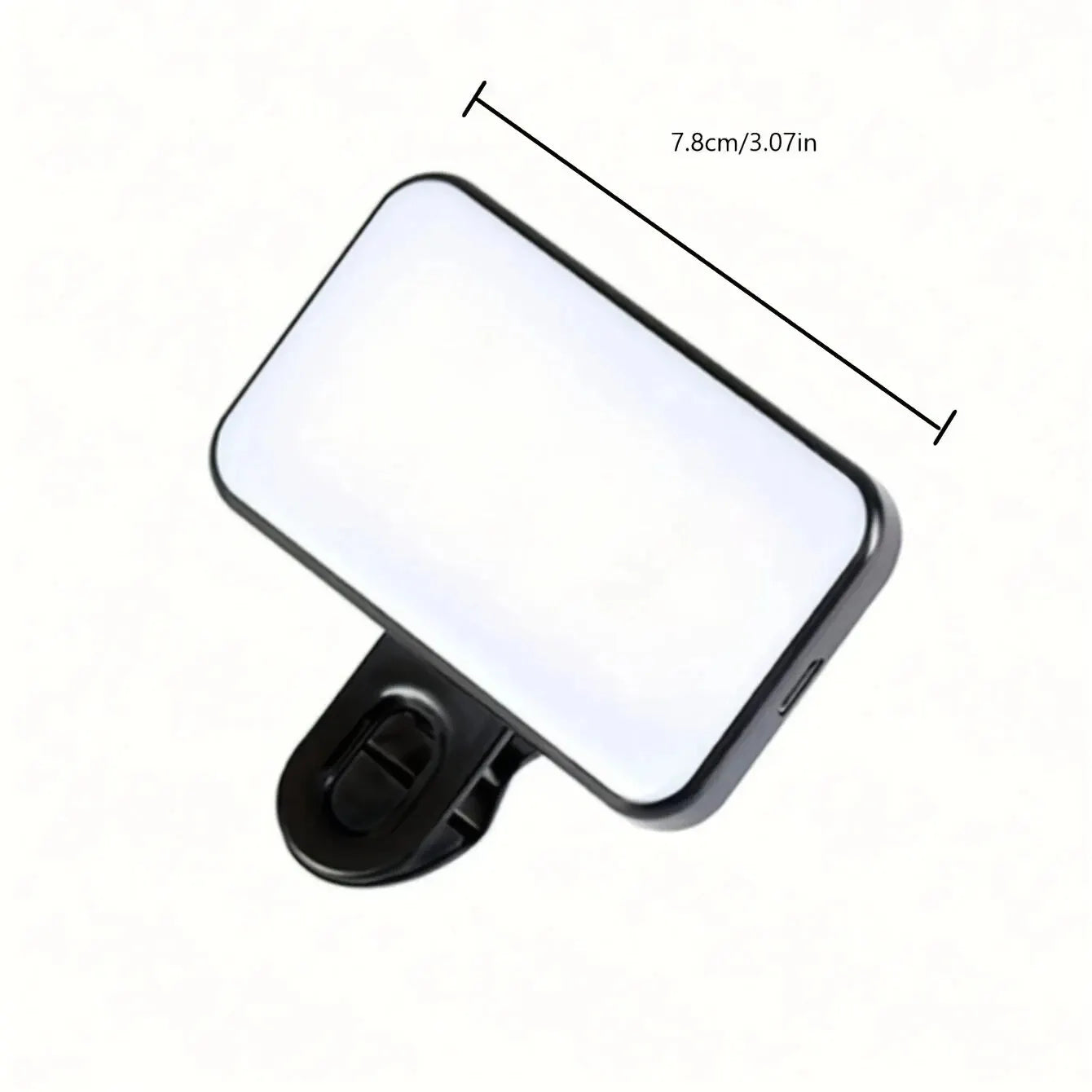 Portable Mini Selfie Fill Light Rechargeable 3 Modes Adjustable Brightness Clip On For Phone, Laptop, Tablet Meeting, Make Up