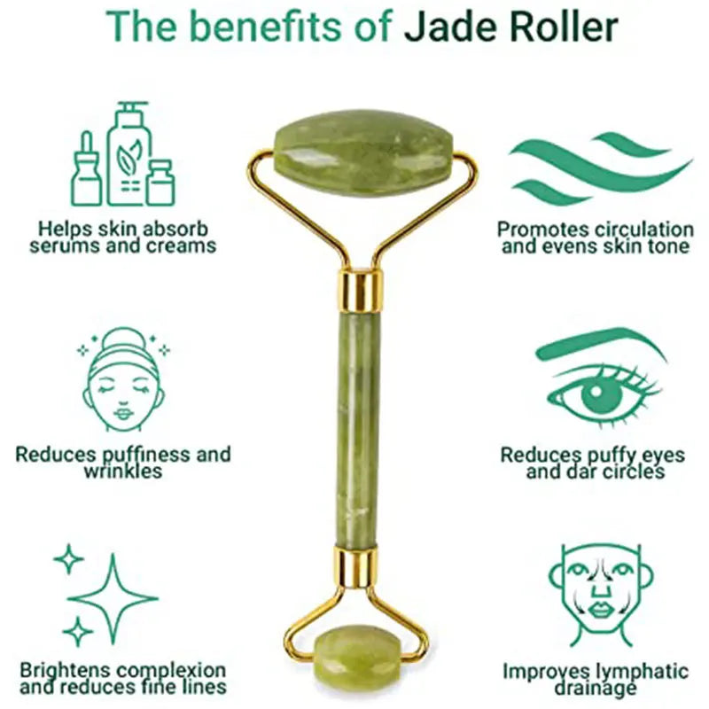 Jade Scraping Facial Massage Beauty Tool Natural Jade Scraping Board Roller Massager Law Tattoo Eye Beauty Bar