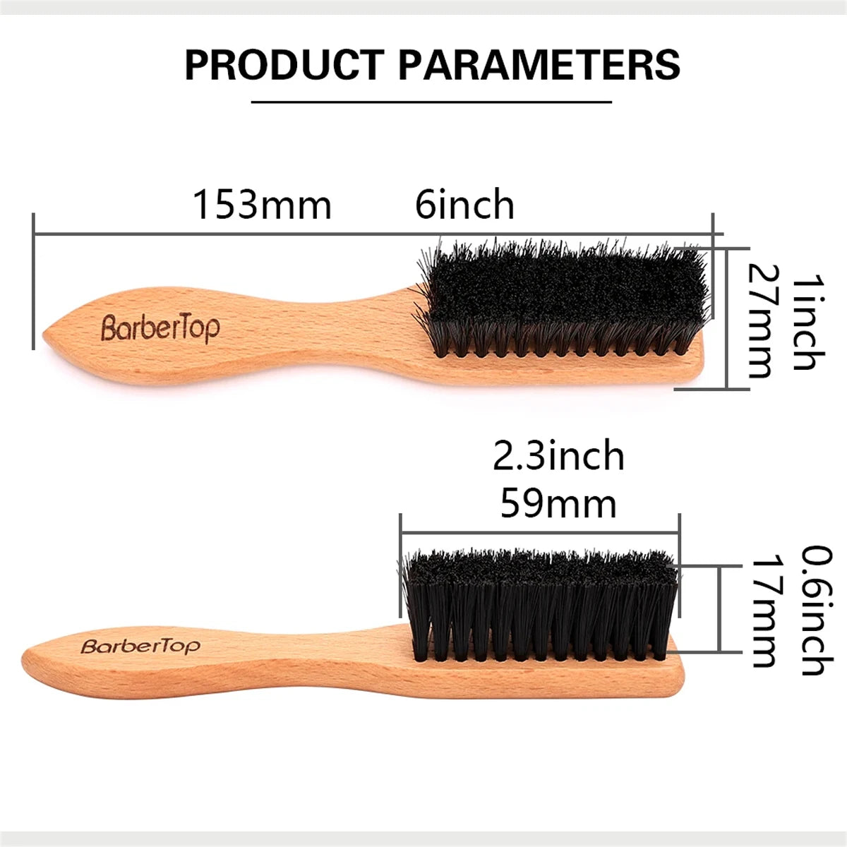 Barbershop Wooden Handle Boar Bristle Beard Brush Soft Hair Cleaning Brush Broken Hair Remove Comb Salon Men Beard Shaving Tools