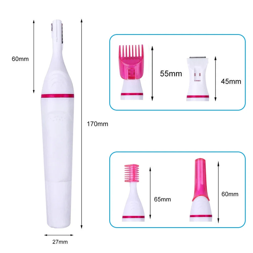 Multifunction 5 In 1 Electric Epilator For Women Hair Remover Shaver Razor For Eyebrow Underarm Bikini Leg Depilador Feminino