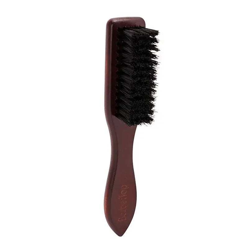 Barbershop Wooden Handle Boar Bristle Beard Brush Soft Hair Cleaning Brush Broken Hair Remove Comb Salon Men Beard Shaving Tools