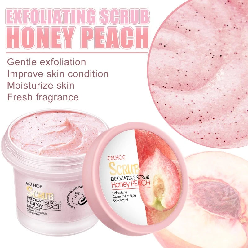 Body Exfoliating Mousse Peeling Gel Peach Body Scrub Deep Remove Cleansing Chicken Skin Moisturize Whiten Skin Exfoliator Cream